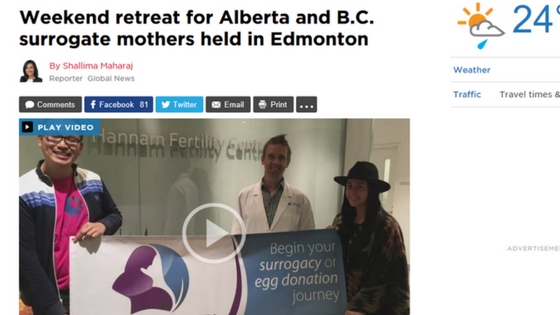 Global News Edmonton Surrogacy Retreat 2017