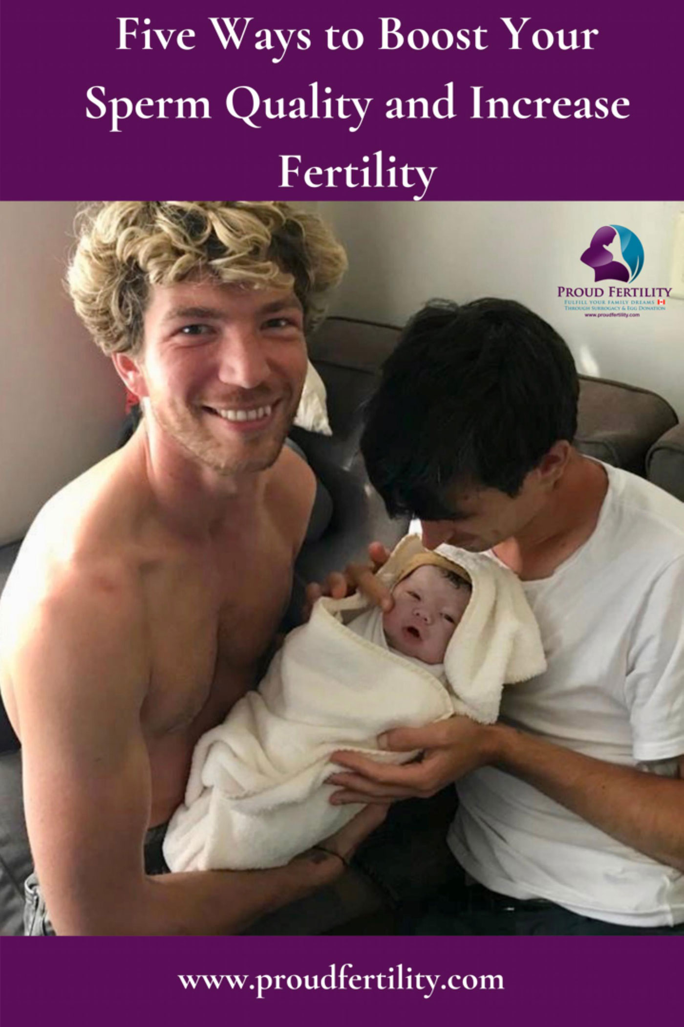 Gay couple with a baby conceived through surrogacy